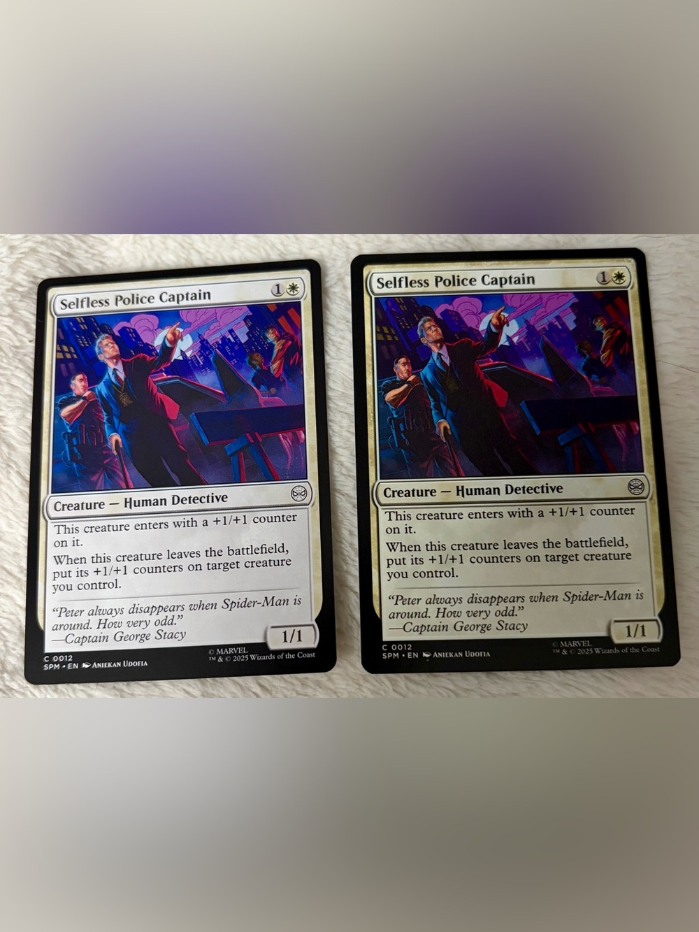 MTG Marvel’s Spider-Man Selfless Police Captain 012 x2 | Creature — Human Detect
